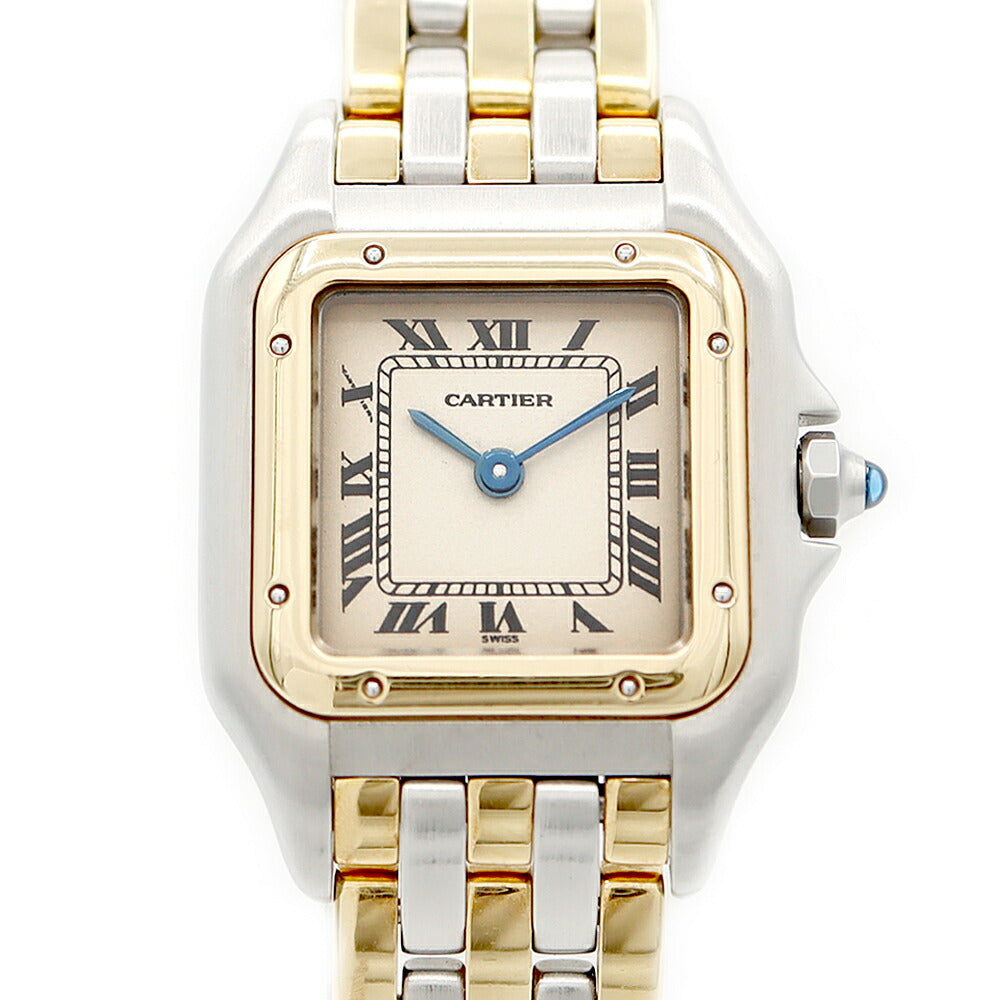 Battery replacement Cartier Cartier Pan Tail SM W25029B8 3 Row White White Ivory YG Yellow Gold SS Stainless Combination Ladies Quartz [6 months warranty] [Watch] [Used]