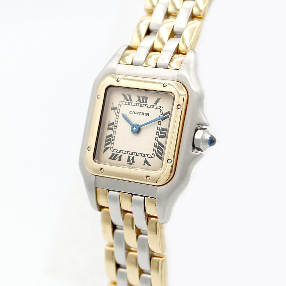 Battery replacement Cartier Cartier Pan Tail SM W25029B8 3 Row White White Ivory YG Yellow Gold SS Stainless Combination Ladies Quartz [6 months warranty] [Watch] [Used]