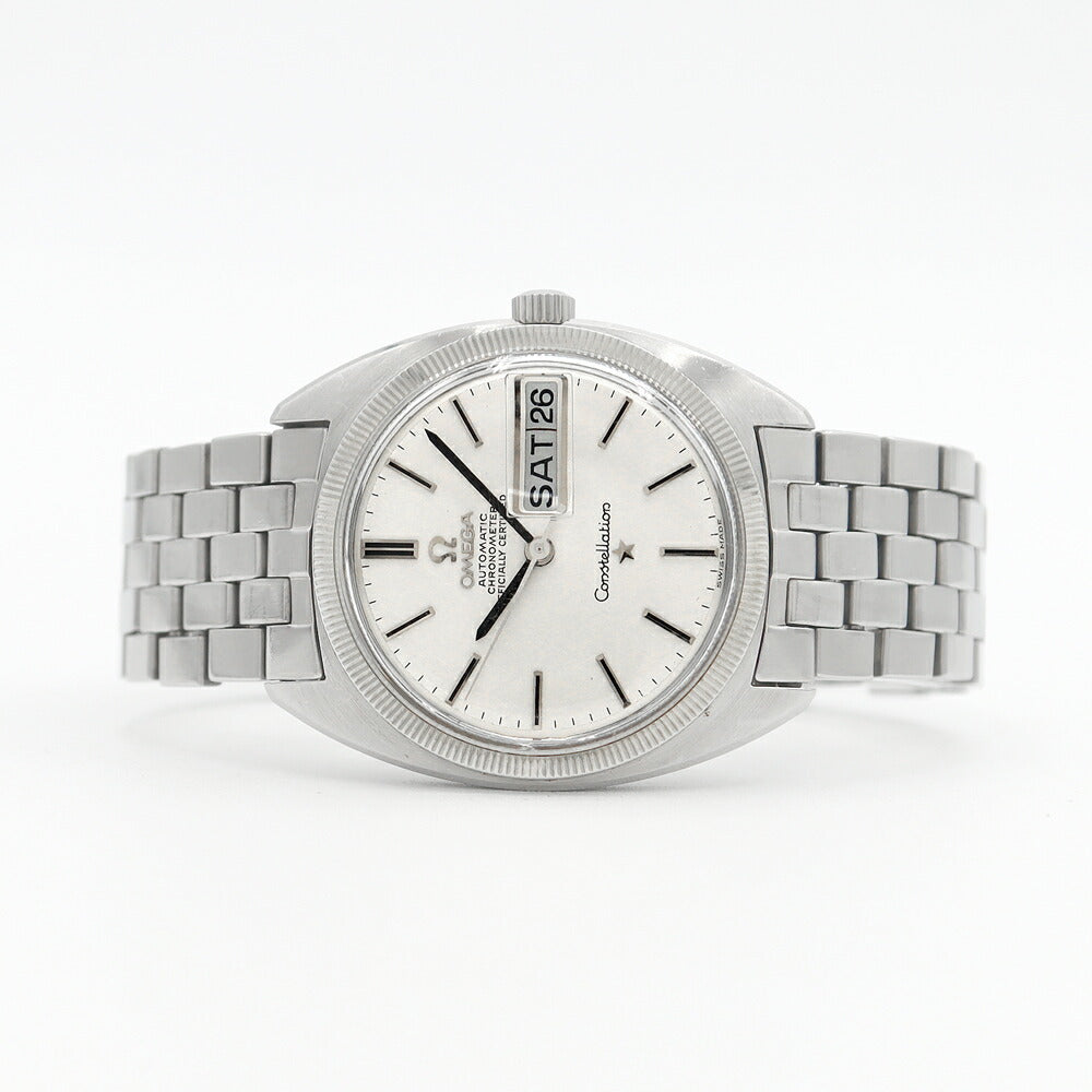 OMEGA Omega Constellation Chronometer 168.029 Date Silver WG White Gold SS Stainless Men Automatic Antique Vintage [Watch] [Used]