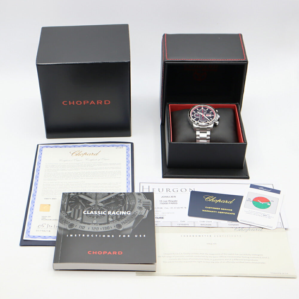 内部点検済 Chopard ショパール ミッレミリア GTS クロノグラフ 158571 3001 100m防水 デイト 黒 ブラック SS –  IMPERIAL