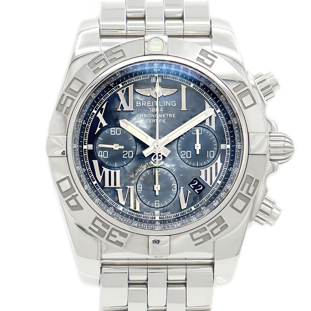 BREITLING Breitling Chrono Mat 44 AB01116 200m Waterproof Japan Limited 400 Chronograph Date Blue Shell SS Stainless Steel Automatic Wind [6 months warranty] [Watch] [Used]