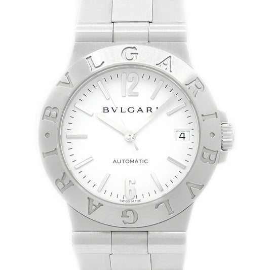 BVLGARI Bulgari Diagano Sports LCV35S Date White White White SS Stainless Men Automatic Wind [6 months warranty] [Watch] [Used]