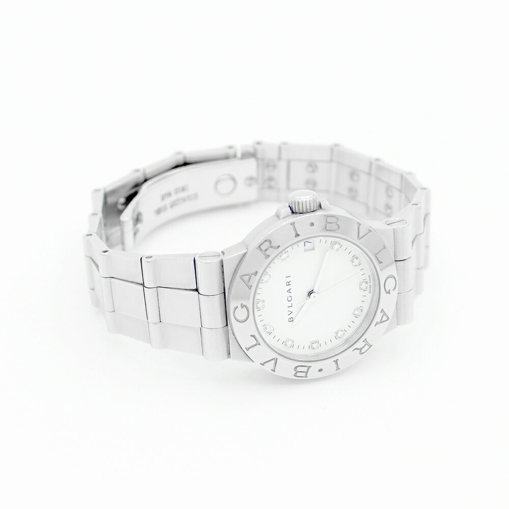 Battery replacement BVLGARI Bulgari Diagano Sports LCV29S Date Genuine Diamond 11P Diamond White White White SS Stainless Ladies Quartz [6 months Warranty] [Watch] [Used]