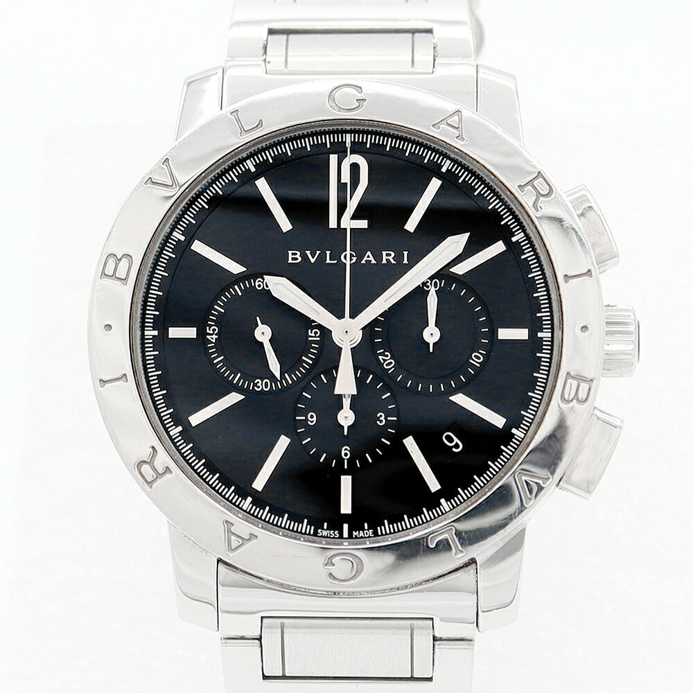 Inspection BVLGARI Bvlgari Bulgari Bulgari Bulgari BB41SCH Chronograph Date 50m Waterproof Black Black Black SS Stainless Men's Automatic Wind [6 months warranty] [Watch] [Used]