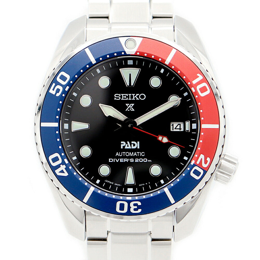 ほぼ新品 SEIKO セイコー プロスペックス ダイバースキューバ PADI SBDC121 6R35-00R0 デイト 200m防水  黒 ブラック SS ステンレス メンズ 自動巻き【6ヶ月保証】【腕時計】【中古】