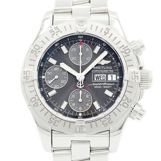 Inspection BREITLING BREITLING Breitling Super Ocean Chronograph A13340 300 Limited Day Date 500m Waterproof Gray SS Stainless Men Automatic Wind [6 months warranty] [Watch] [Used]