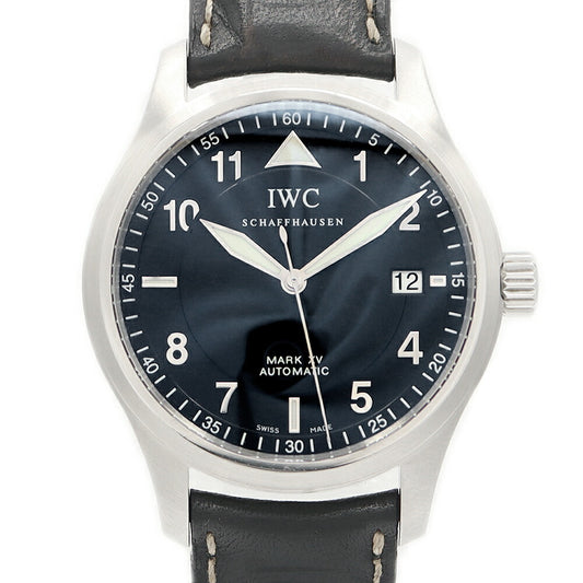 IWC インターナショナルウォッチカンパニー スピットファイア マークXV IW325311 60ｍ防水 デイト 黒 ブラック SS ステンレス 純正ベルト 純正尾錠 メンズ 自動巻き スピットファイヤ マーク15【6ヶ月保証】【腕時計】【中古】