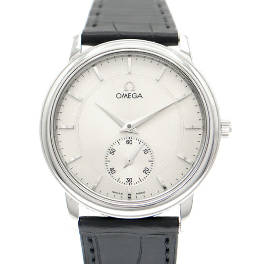 OMEGA オメガ デビル プレステージ 4820.31 スモールセコンド シルバー SS ステンレス 純正ベルト 純正尾錠 メンズ 手巻き デヴィル【6ヶ月保証】【腕時計】【中古】