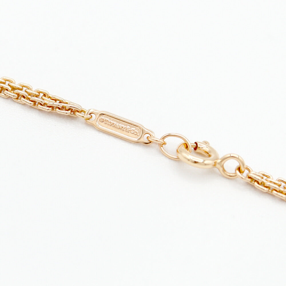 Tiffany & Co. Tiffany Double Link Pendant 68692504 K18PG Pink Gold Genuine Diamond Unisex Men's Ladies Necklace [Jewelry] [Used]