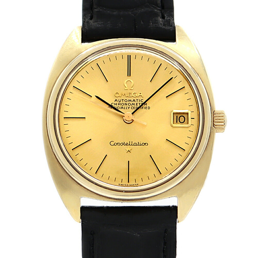 OMEGA Omega Constellation C Line Gerald Genta 168.009 Cal.564 24 Stone Date Gold K18YG Yellow Gold Men's Automatic Wind Antique Vintage [Watch] [Used]