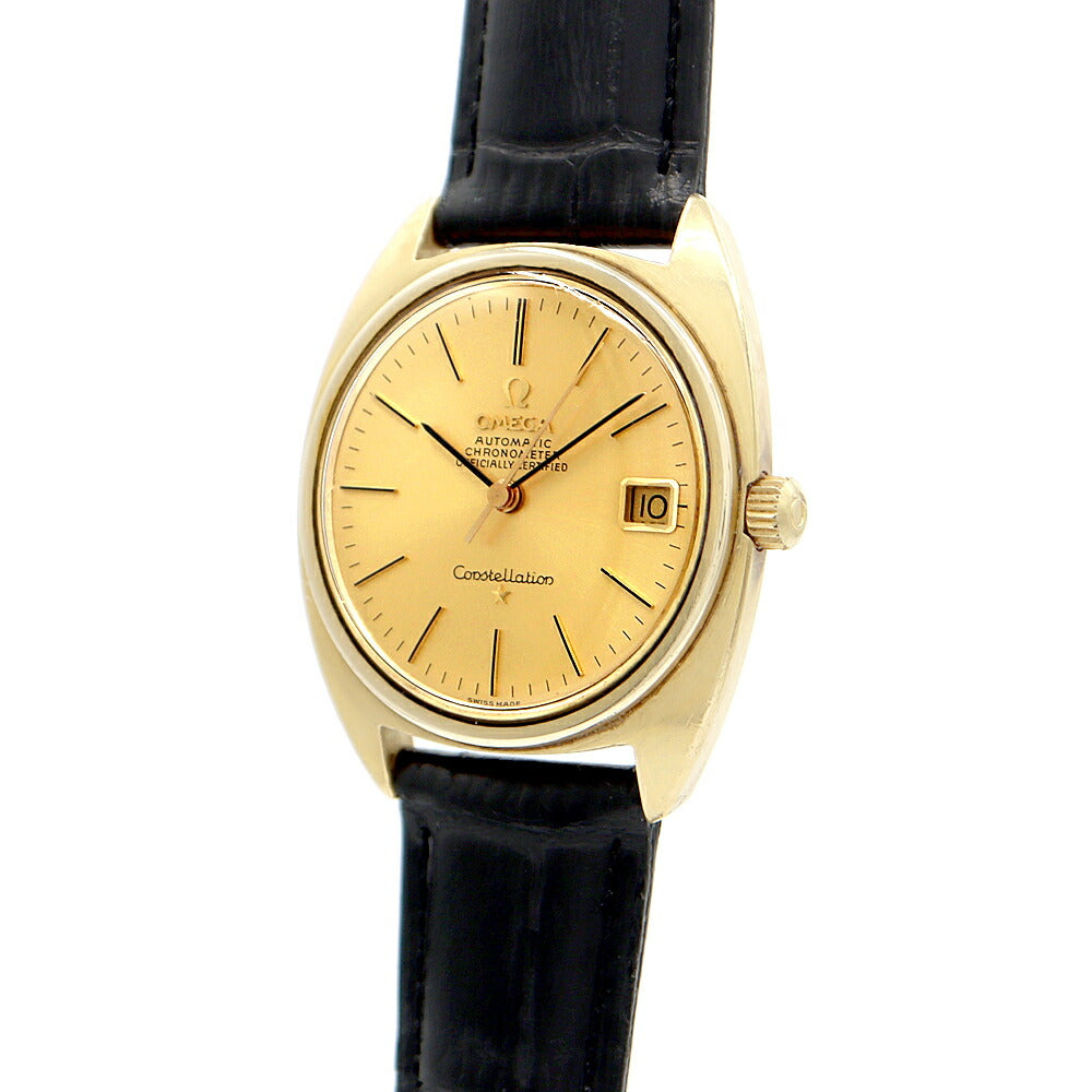 OMEGA Omega Constellation C Line Gerald Genta 168.009 Cal.564 24 Stone Date Gold K18YG Yellow Gold Men's Automatic Wind Antique Vintage [Watch] [Used]