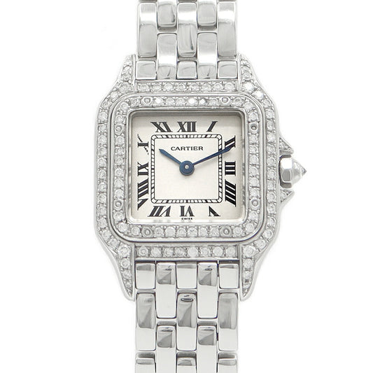 Cartier Cartier Cartier Cartier Pan Tail SM double diamond bezel W25033P5 Silver SS Stainless steel after -Diamond Ladies quartz [6 months warranty] [Watch] [Used]