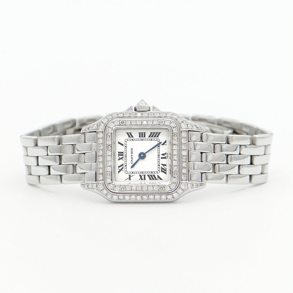 Cartier Cartier Cartier Cartier Pan Tail SM double diamond bezel W25033P5 Silver SS Stainless steel after -Diamond Ladies quartz [6 months warranty] [Watch] [Used]