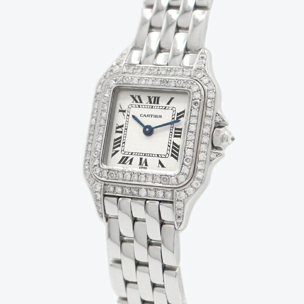 Cartier Cartier Cartier Cartier Pan Tail SM double diamond bezel W25033P5 Silver SS Stainless steel after -Diamond Ladies quartz [6 months warranty] [Watch] [Used]