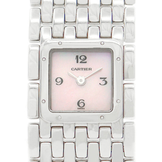 Battery replacement Cartier Cartier Panthail Ryuban LM W61003T9 Pink shell SS Stainless steel ladies quartz [6 months warranty] [Watch] [Used]