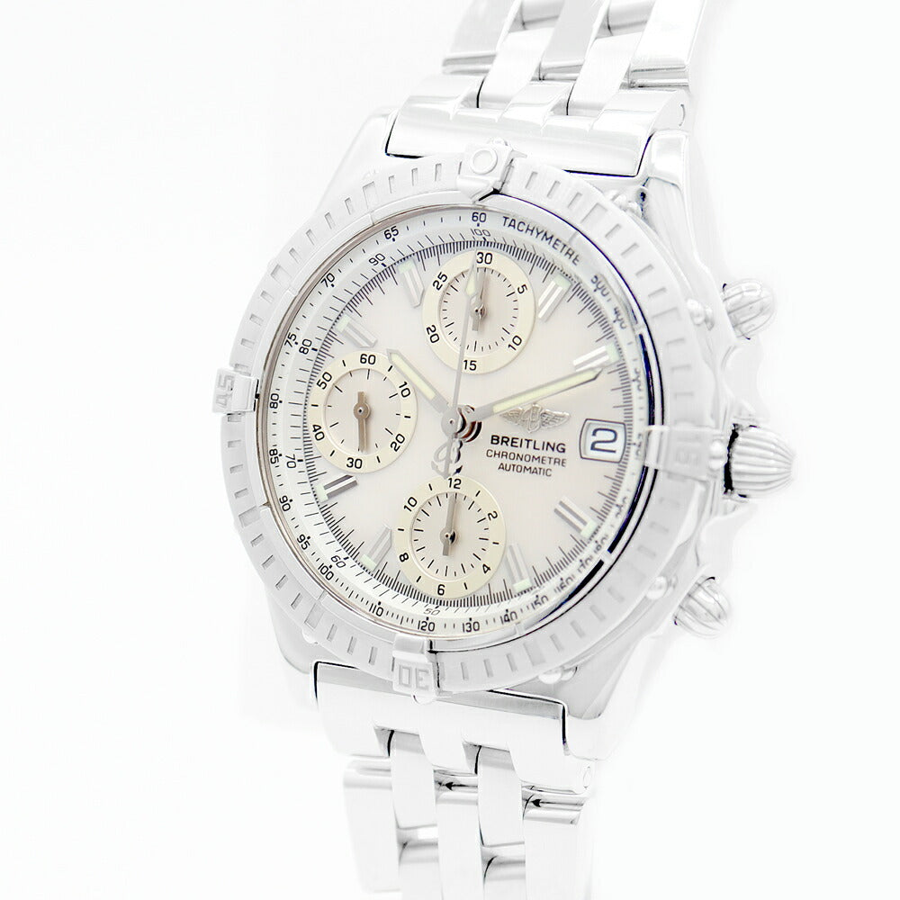 OH BREITLING Breitling Chronomat Chronograph A13352 Date White White Shell SS Stainless Men Automatic Wind [6 months Warranty] [Watch] [Used]