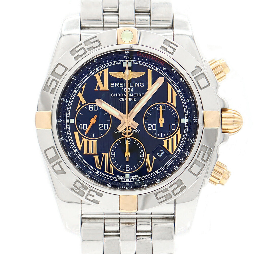 BREITLING Breitling Chrono Mat 44 Bicolo IB0110 B011B57PA Chronograph 500m Waterproof Date Black Black Pg Pink Gold SS Stainless Combination Men's Automatic Wind [6 months warranty] [Watch] [Used]