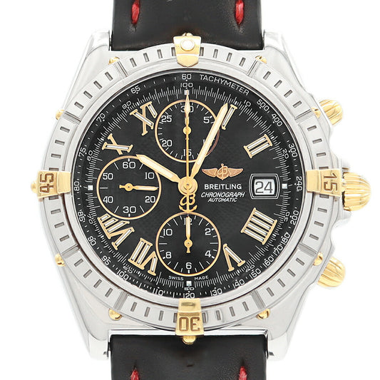 BREITLING Breitling Cross Wind B13055 Chronograph Date 100m Waterproof Black Black SS Stainless steel YG Yellow Gold Combi Genuine Belt Genuine Buckwheat Men's Automatic Wind [6 months Warranty] [Watch] [Used]