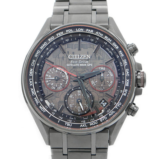 CITIZEN シチズン ATTESA アテッサ クロノグラフ 1500個限定 ダースベイダーモデル F950-T025536 デイト 黒 ブラック チタン チタニウム メンズ ソーラー電波 【6ヶ月保証】【腕時計】【中古】