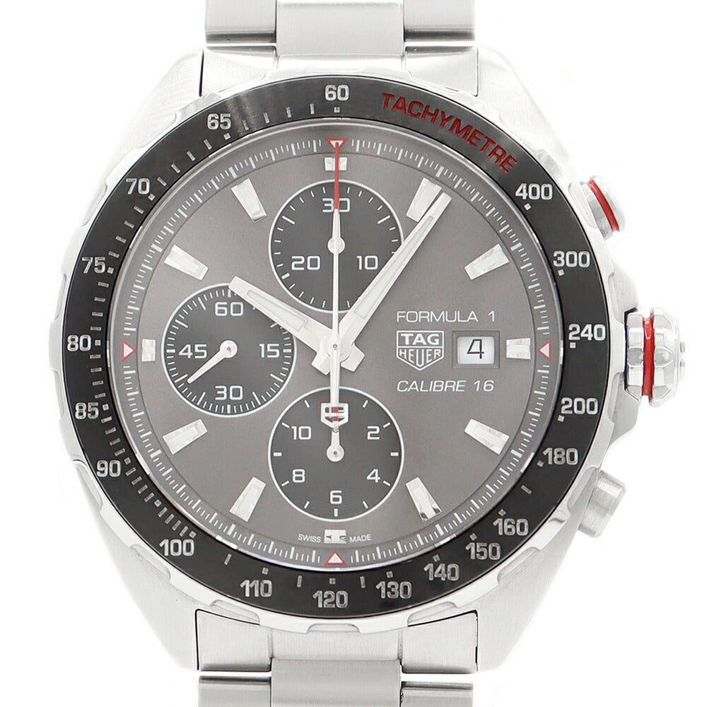 TAG Heuer タグホイヤー フォーミュラ1 クロノグラフ キャリバー16 CAZ2012 BA0876  200m防水 デイト グレー SS ステンレス メンズ 自動巻き【6ヶ月保証】【腕時計】【中古】