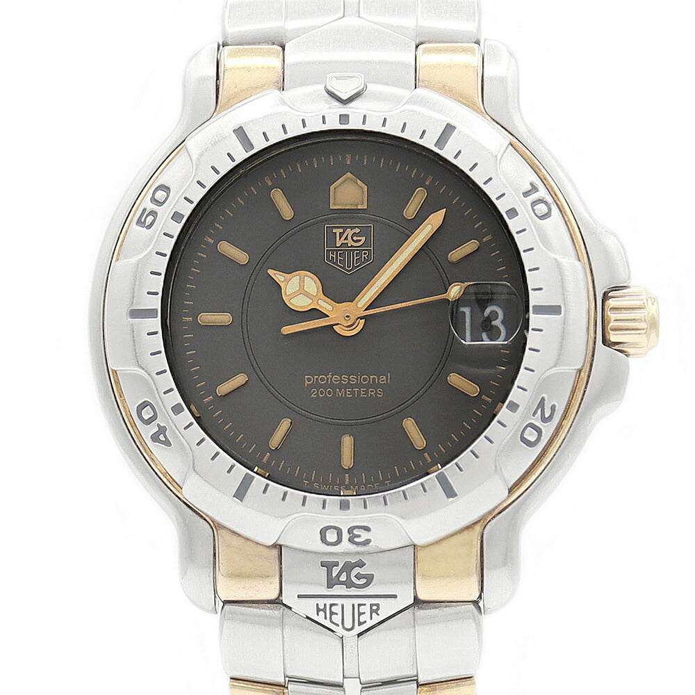 TAG HEUER Tag Hois 6000 Series WH1252 Date 200m Waterproof Gray Yellow Gold SS Stainless Combination Men's Quartz [6 months warranty] [Watch] [Used]