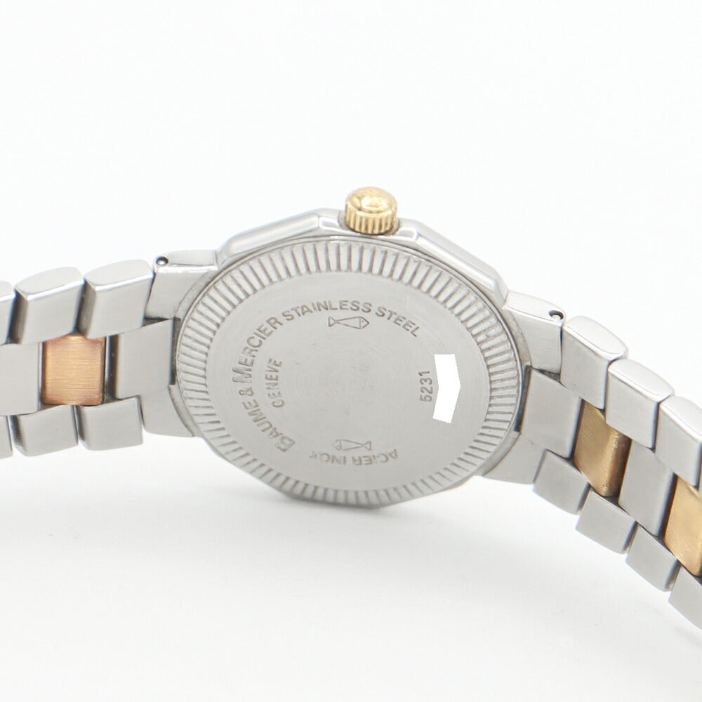 BAUME & MERCIER Baume & Mercier Baume & Mercier Riviera 5231 Date Silver YG Yellow Gold SS Stainless Quartz Ladies Riviera [6 months warranty] [Watch] [Used]