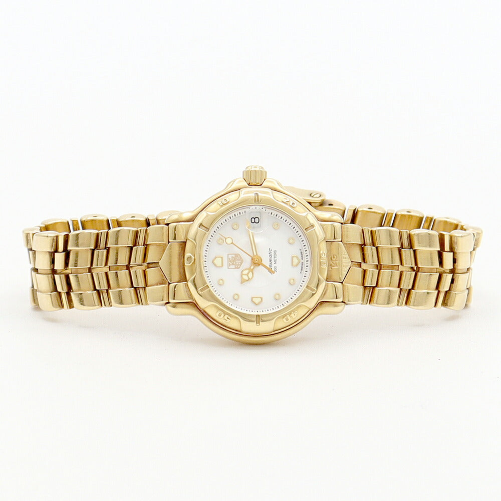 TAG HEUER Tag Hois 6000 Series WH2343 BG0677 Date White White White White White White Gold Golden Women's Automatic Wind [6 Month Works] [Watch] [Used]