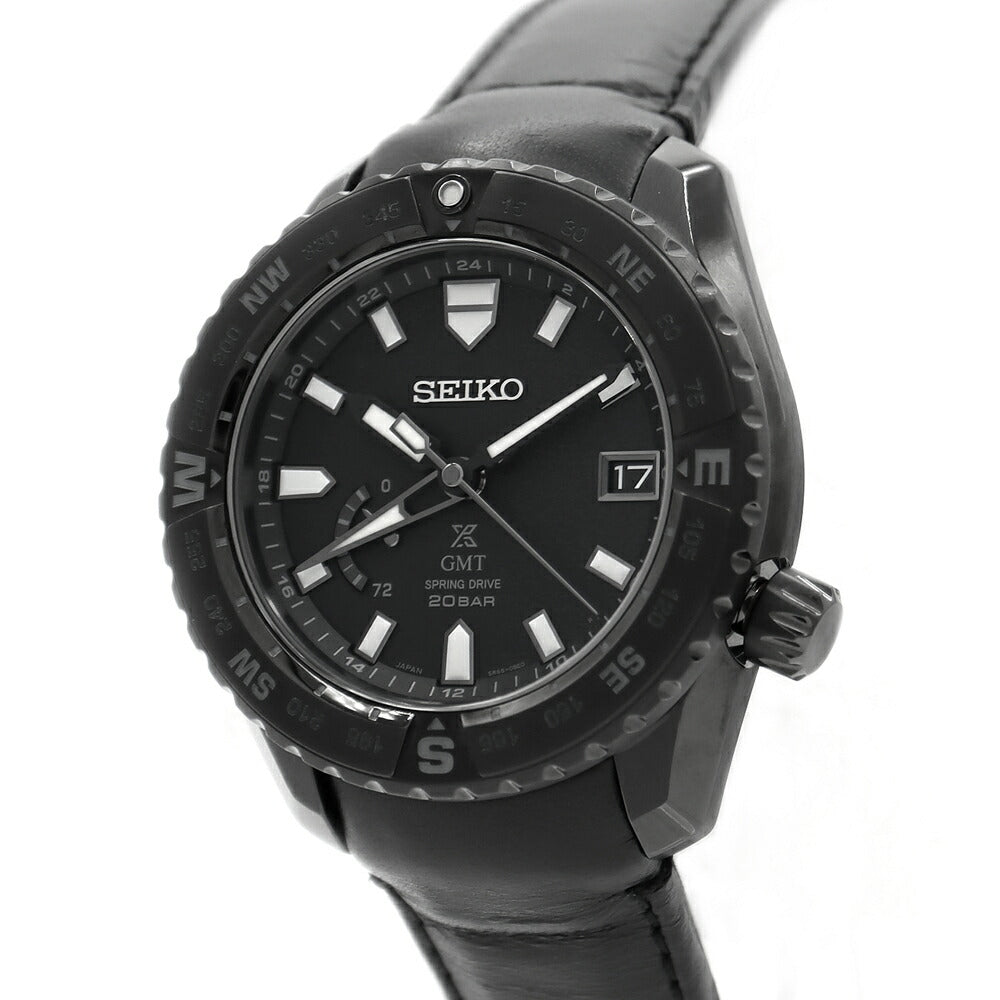 SEIKO Seiko Prospex LX Line GMT 5R66-0BM0 SBDB023 Date Power Reserve 200m Waterproof Black Black Titan Genuine Belt Genuine Spring Men's Spring Drive [6 months warranty] [Watch] [Used]