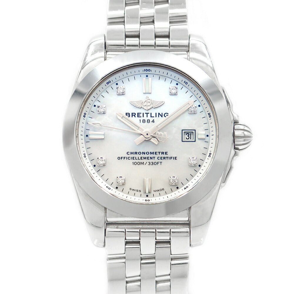 BREITLING BREITLING Breitling Galactic 29 Sleek W72348 W72348121A2A1 8P Diamond White Sheldate SS Stainless Ladies Quartz [6 months warranty] [Watch] [Used]