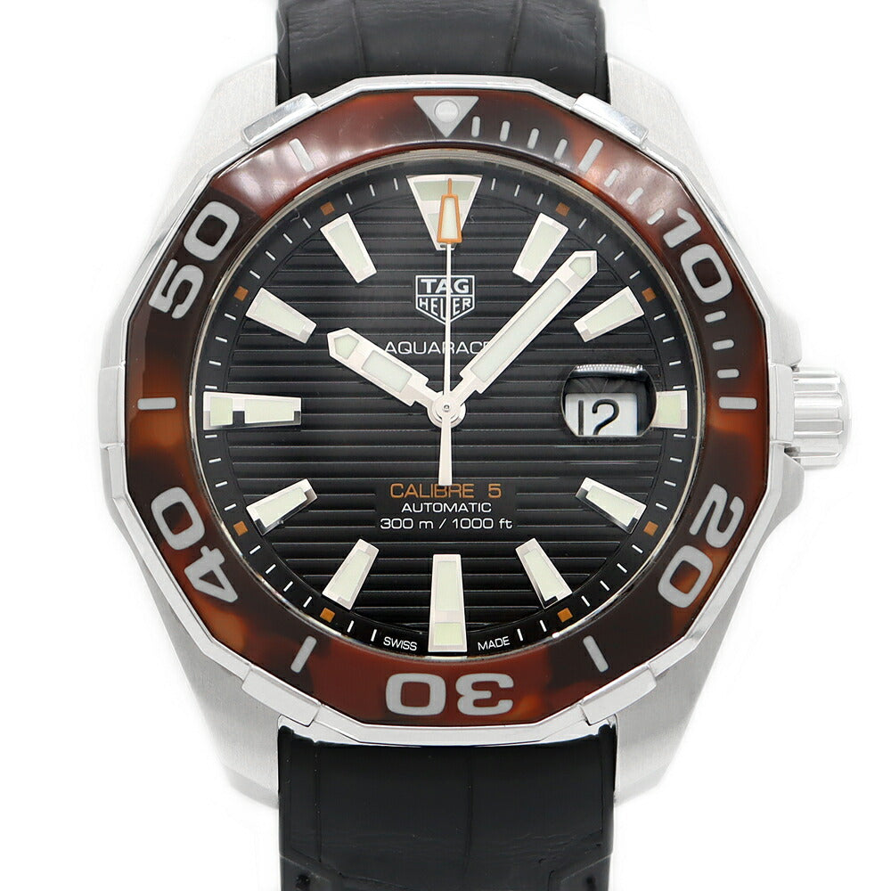 Inspector Tag HEUER Tag Heuer Tag Hoier Aqua Lacer River 5 WAY201N FT6177 Date Black Black SS Stainless Steel Genuine Belt Genuine Tuck Men's Automatic Wind [6 months Warranty] [Watch] [Used]