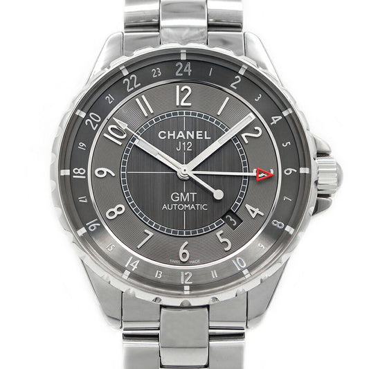 CHANEL シャネル J12 クロマティック GMT 41mm セラミック チタン H3099 デイト 100m防水 グレー CE セラミック Ti チタニウム メンズ 自動巻き【6ヶ月保証】【腕時計】【中古】