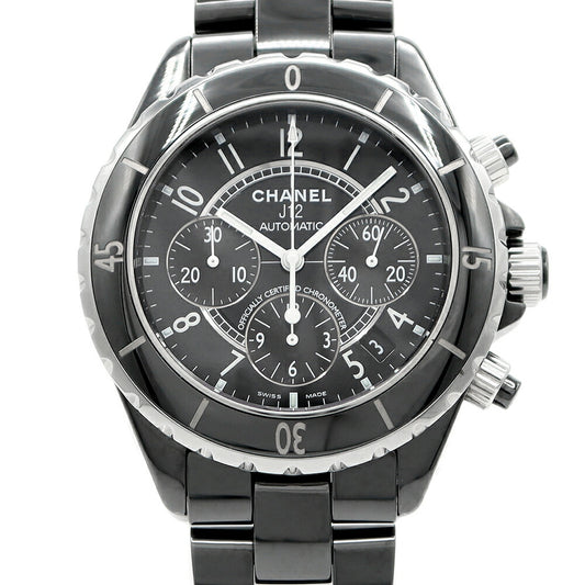 CHANEL Chanel J12 41mm Chronograph H0940 200m Waterproof Date Black CE Ceramic SS Stainless Men Automatic Wind [6 months warranty] [Watch] [Used]