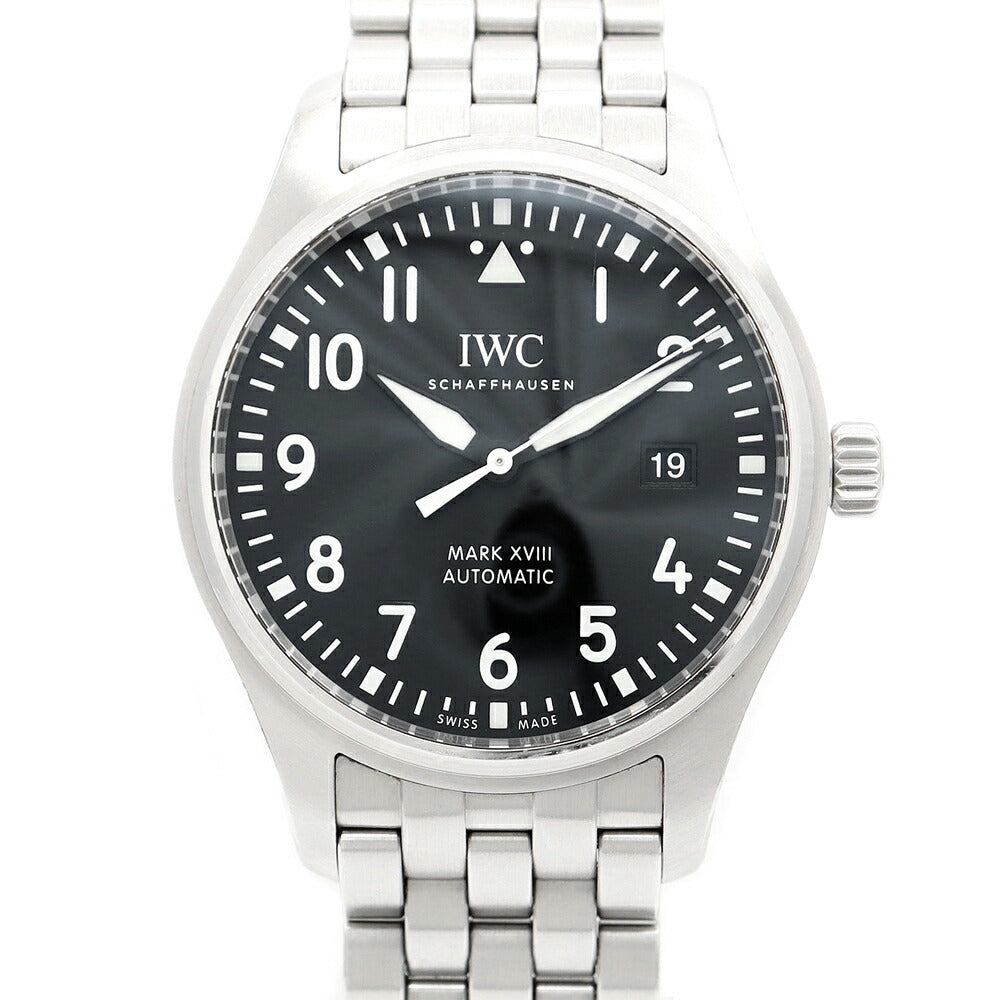 Inspection IWC International Watch Company Pilot Watch Mark XVIII IW327011 Date Black Black SS Stainless Men Automatic Mark Mark 18 [6 months warranty] [Watch] [Used]