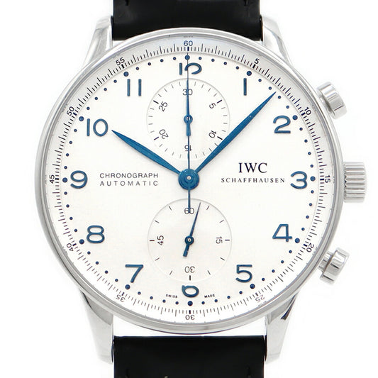 Inspection IWC International Watch Company Portugies Chronograph IW371417 White White SS Stainless Steel Genuine Buckle Men's Automatic Wind [6 months warranty] [Watch] [Used]