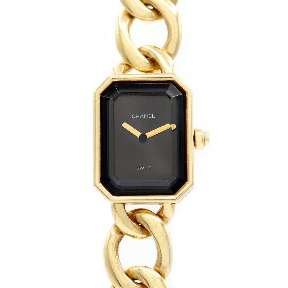 Battery replacement CHANEL Chanel Premiere M size H0003 Black Black K18YG Yellow Gold Ladies Quartz [6 months warranty] [Watch] [Used]