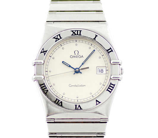 Battery replacement OMEGA Omega Constellation 1510.30 Blue Date Silver Dial SS Stainless Steel Men Quartz [6 months warranty] [Watch] [Used]