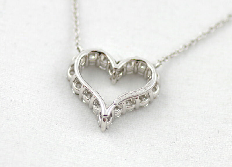 New finished Tiffany & Co. Tiffany Sentimental Heart 15.5mm Diamond Pt950 Platinum Necklace [Jewelry] [Used]