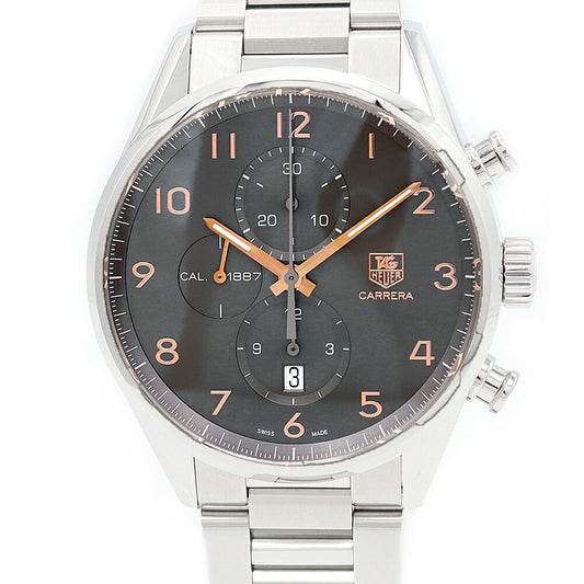 TAG Heuer タグホイヤー カレラ キャリバー1887 クロノグラフ CAR2013 BA0799 デイト 100m防水 グレー SS ステンレス メンズ 自動巻き【6ヶ月保証】【腕時計】【中古】