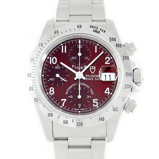 TUDOR Tudor Tudor Chrono Time Prince Date 79280 B Chronograph Red Red Wine Red SS Stainless Men Automatic Wind M79280 [6 months warranty] [Watch] [Used]