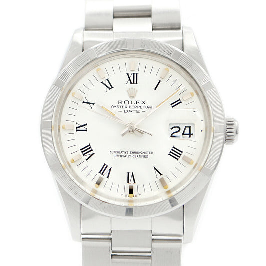 ROLEX Rolex Oyster Purpetur Date 15010 70 No. 70 Roman Character White White SS Stainless Men Automatic Wind [Watch] [Used] [Self -warranty 6 months]