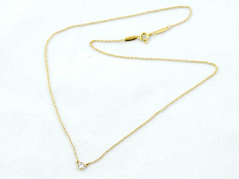New finished Tiffany & Co. Tiffany Vizer Yard Diamond K18YG Yellow Gold 1 grain diamond necklace [Jewelry] [Used]