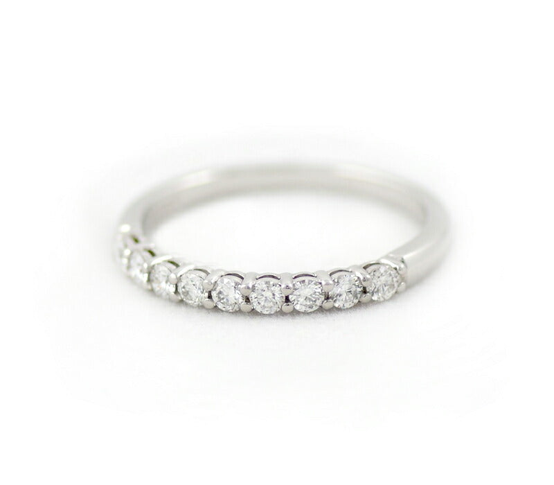 New finished Tiffany & Co. Tiffany Emblace band ring Full diamond eternity PT950 Platinum 2.2mm 11.5 0.27ct 9 Stone Ring [Jewelry] [Used]