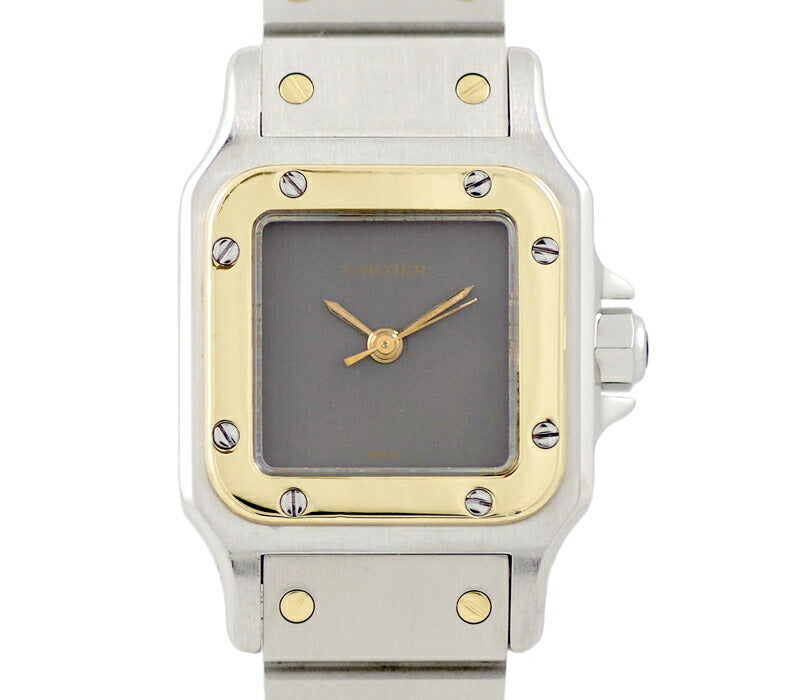 Cartier Cartier Cartier Sugarbe SM rare gray dial K18YG Yellow Gold SS Stainless Ladies Automatic Wind [3 months warranty] [Watch] [Used]