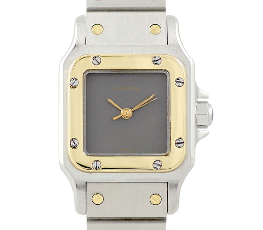 Cartier Cartier Cartier Sugarbe SM rare gray dial K18YG Yellow Gold SS Stainless Ladies Automatic Wind [3 months warranty] [Watch] [Used]