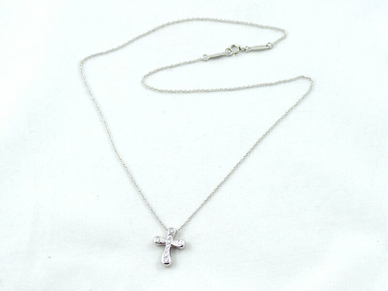 New finished Tiffany & Co. Tiffany Dots Cross Diamond PT950 Platinum Necklace [Jewelry] [Used]