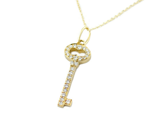 New finished Tiffany & Co. Tiffany Vintage Oval Key Diamond K18YG Yellow Gold Necklace [Jewelry] [Used]