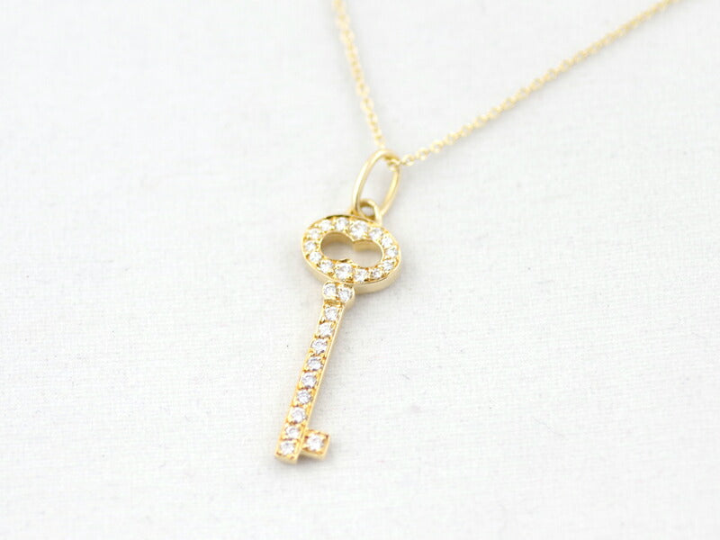 New finished Tiffany & Co. Tiffany Vintage Oval Key Diamond K18YG Yellow Gold Necklace [Jewelry] [Used]