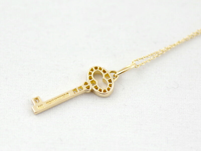 New finished Tiffany & Co. Tiffany Vintage Oval Key Diamond K18YG Yellow Gold Necklace [Jewelry] [Used]