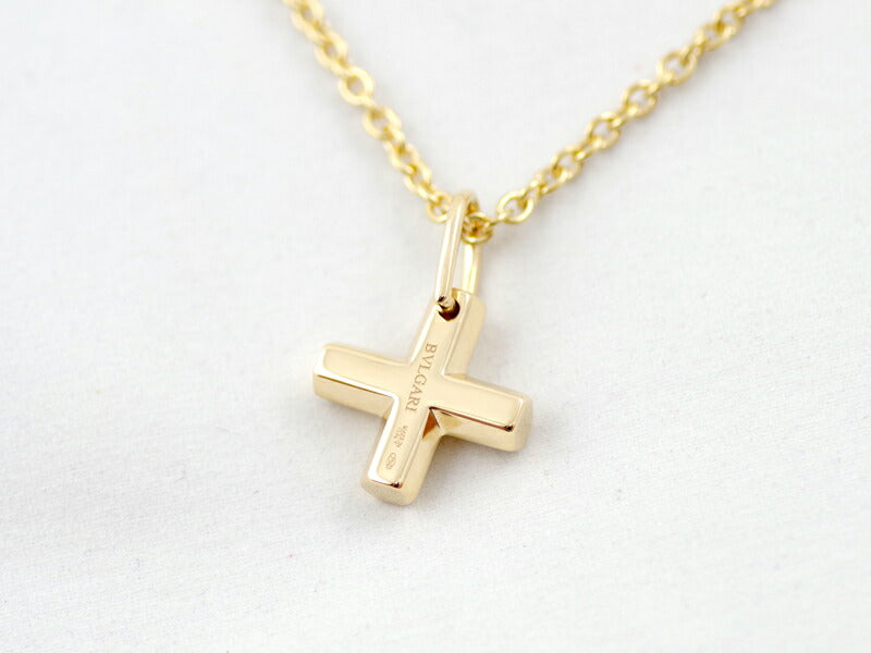 New finished BVLGARI Bulgari Cross Necklace K18YG Yellow Gold Men's Ladies Unisex [Jewelry] [Used]