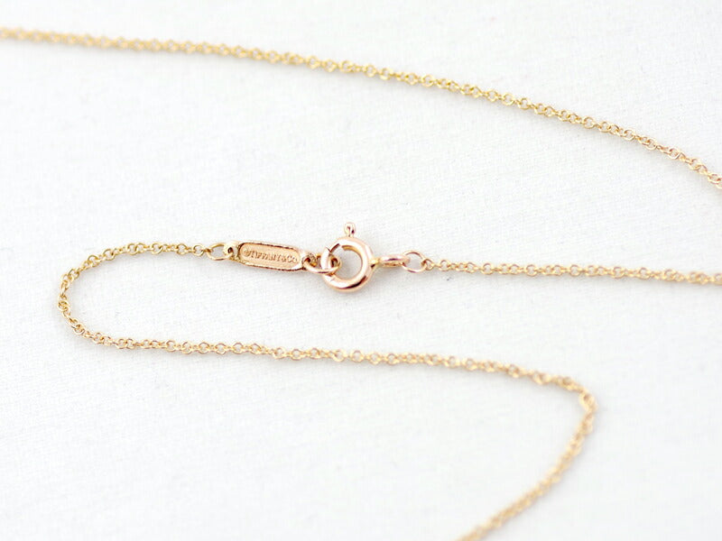 New finished Tiffany & Co. Tiffany Key Pendant Necklace K18PG Pink Gold Oval [Jewelry] [Used]